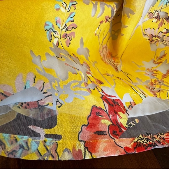 Anthropologie Vineet Bahl Varennes Women’s Yellow Floral Formal Maxi Dress 10 - Picture 11 of 12